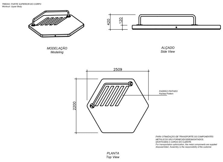 Бетон фитнес-оборудование amop EXERCISE ARCH-00033650 - Вид №3