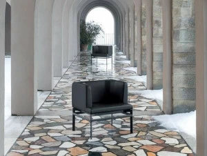 Luxy Кожаное кресло с подлокотниками Ponte