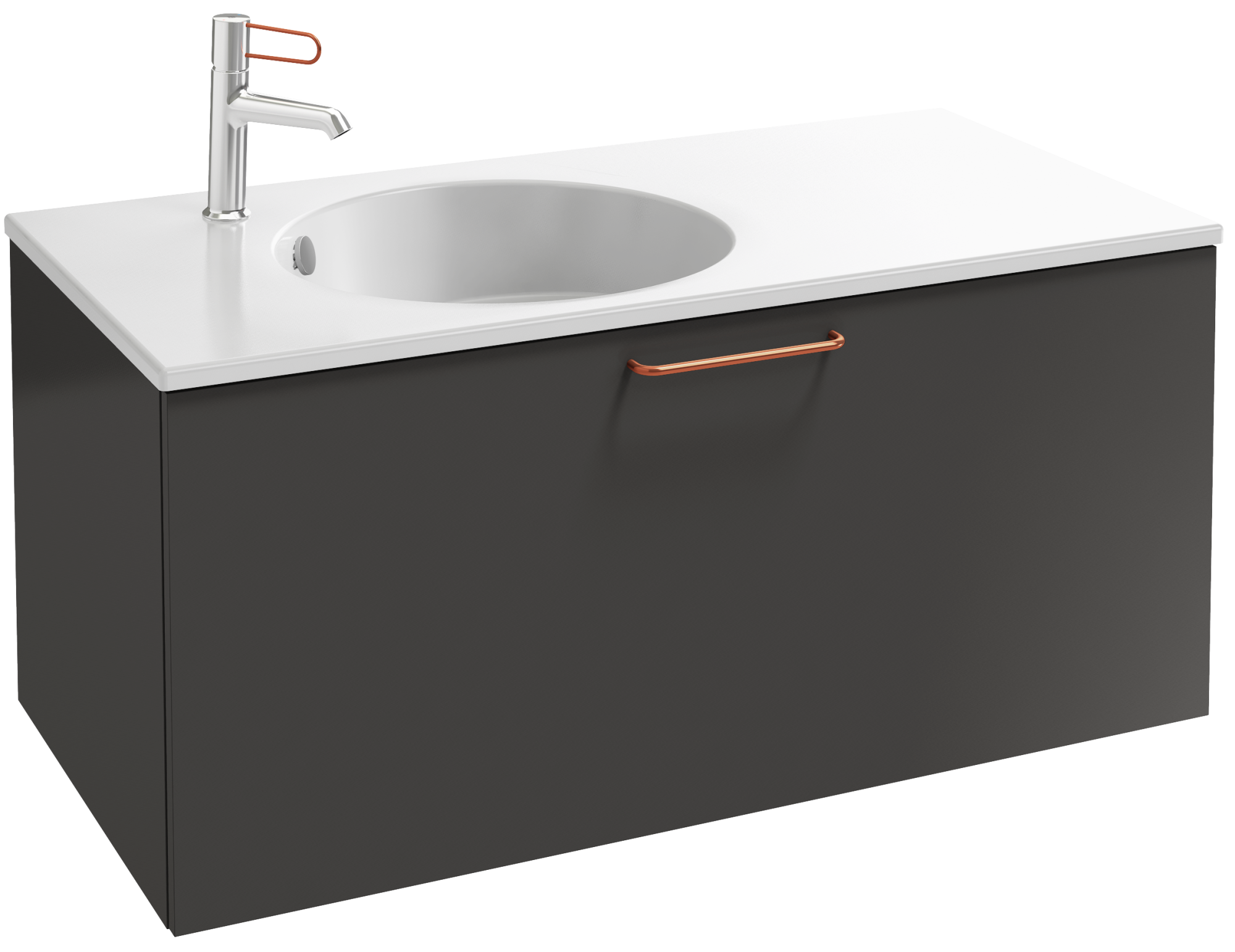 EB2514-R7-G1C Тумба под столешницу 100 см, 1 верхний ящик, бронзовая ручка JACOB DELAFON ODÉON RIVE GAUCHE ODEON RIVE GAUCHE