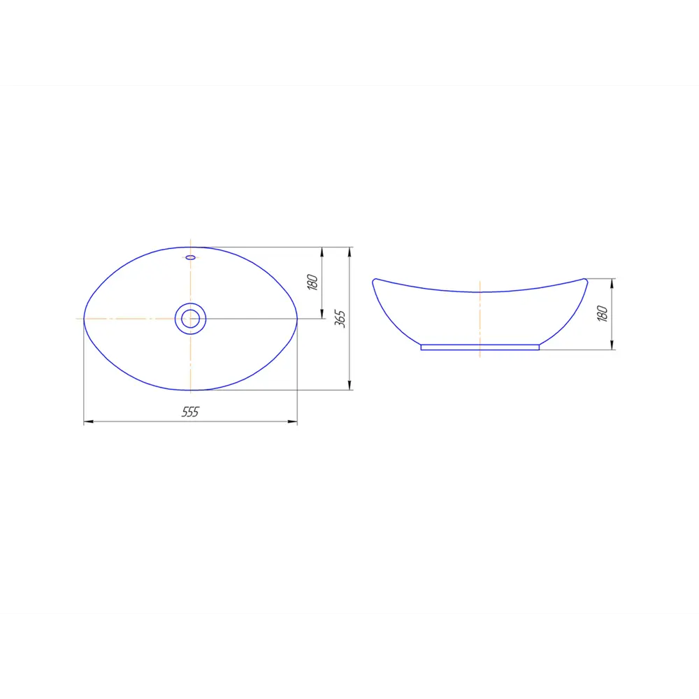 KIROVIT Гамма 560 - элегантная накладная раковина из фарфора 82276074 STLM-0023808 - Вид №6