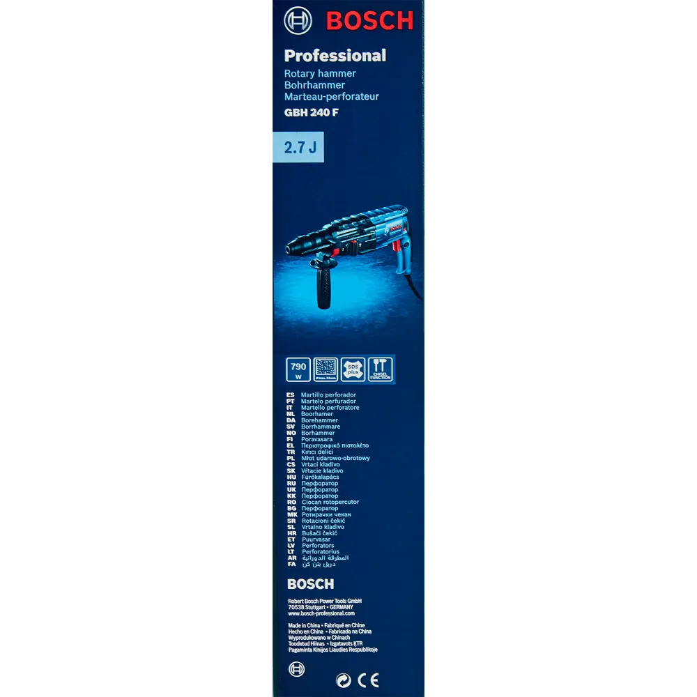 Перфоратор сетевой SDS-plus Bosch Professional GBH 240 F 0611273000, 790 Вт, 2.7 Дж, быстрозажимной патрон в комплекте 82511809 STLM-2075488  - Вид №8