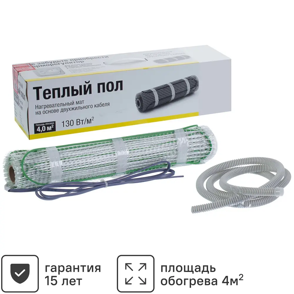 Нагревательный мат для теплого пола 4 м2 520 Вт 18877206 STLM-2010229 ТЕПЛОЛЮКС 