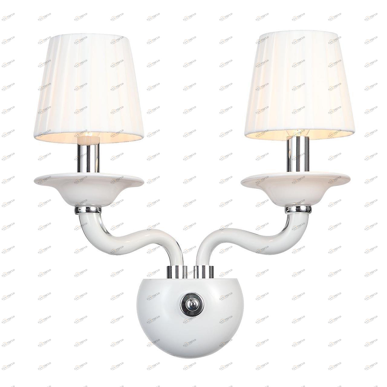 Бра металлическое с абажуром на 2 лампы белое Ferrito SL1112.501.02 ST LUCE FERRITO 00-3931735 Белый 