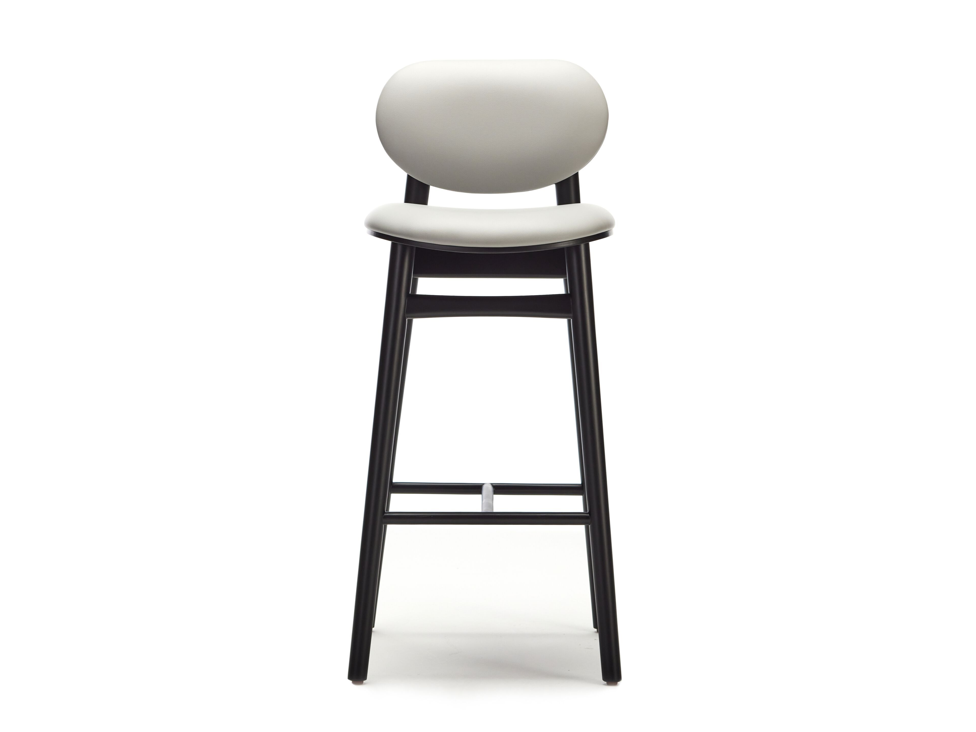 Высокий стул из ясеня и кожи со спинкой Papell Design Zoe ARCH-00152039