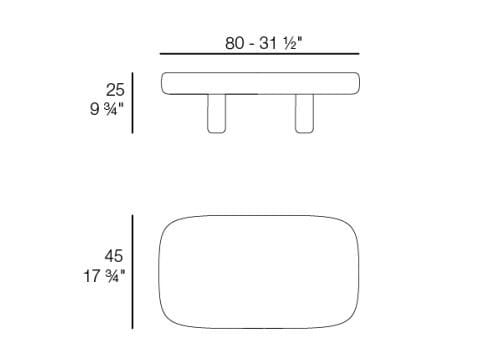 Прямоугольный низкий садовый столик Vondom Milos ARCH-00048812 - Вид №7