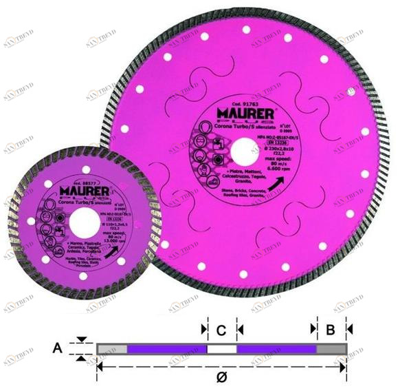 MAURER PLUS Алмазные диски для определенных материалов sun-id-1440706