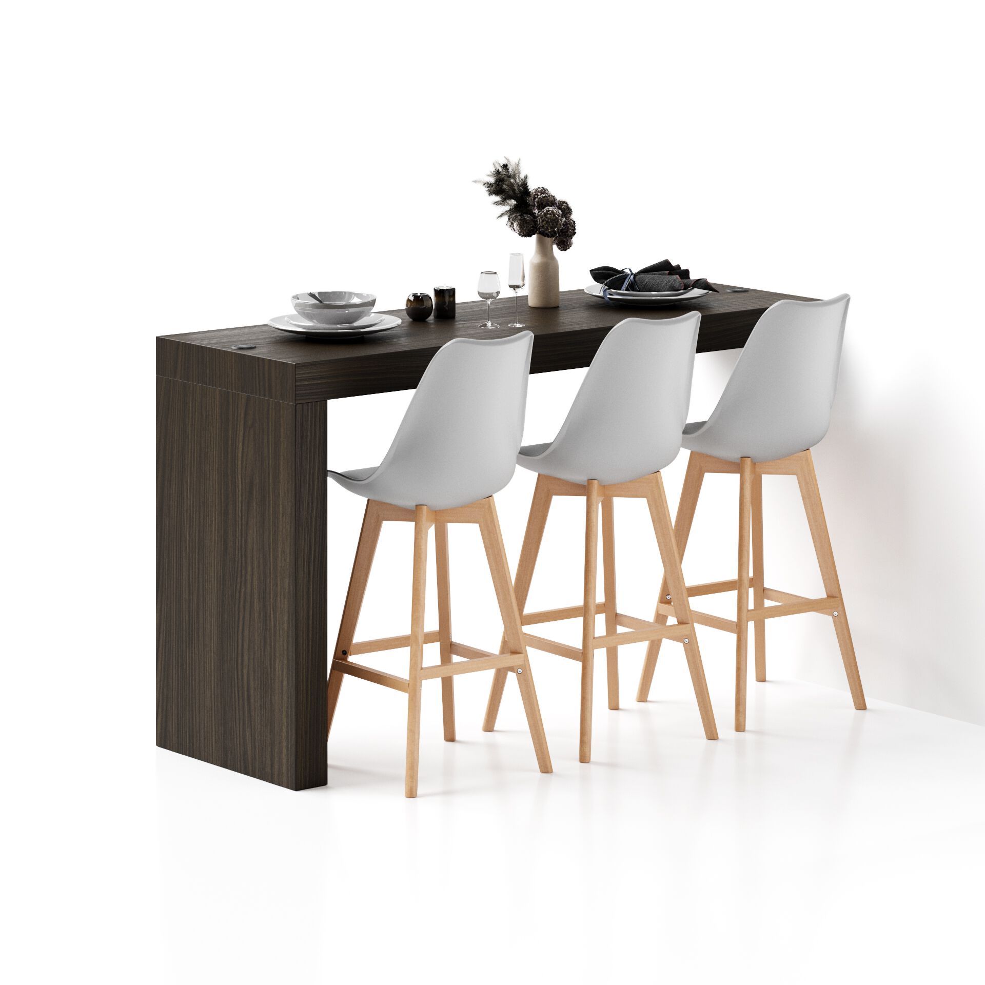 Высокий стол на полуострове в меламине с беспроводным зарядным устройством Mobili Fiver Evolution ARCH-00028433 - Вид №55