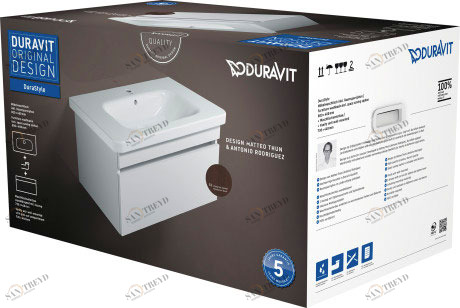 DS006105353 DuraStyle Комплект мебели Каштан темный, декор Duravit