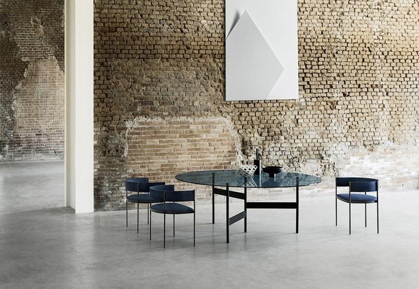 Living Divani Круглый стол из стали и стекла sun-id-1424803 - Вид №1