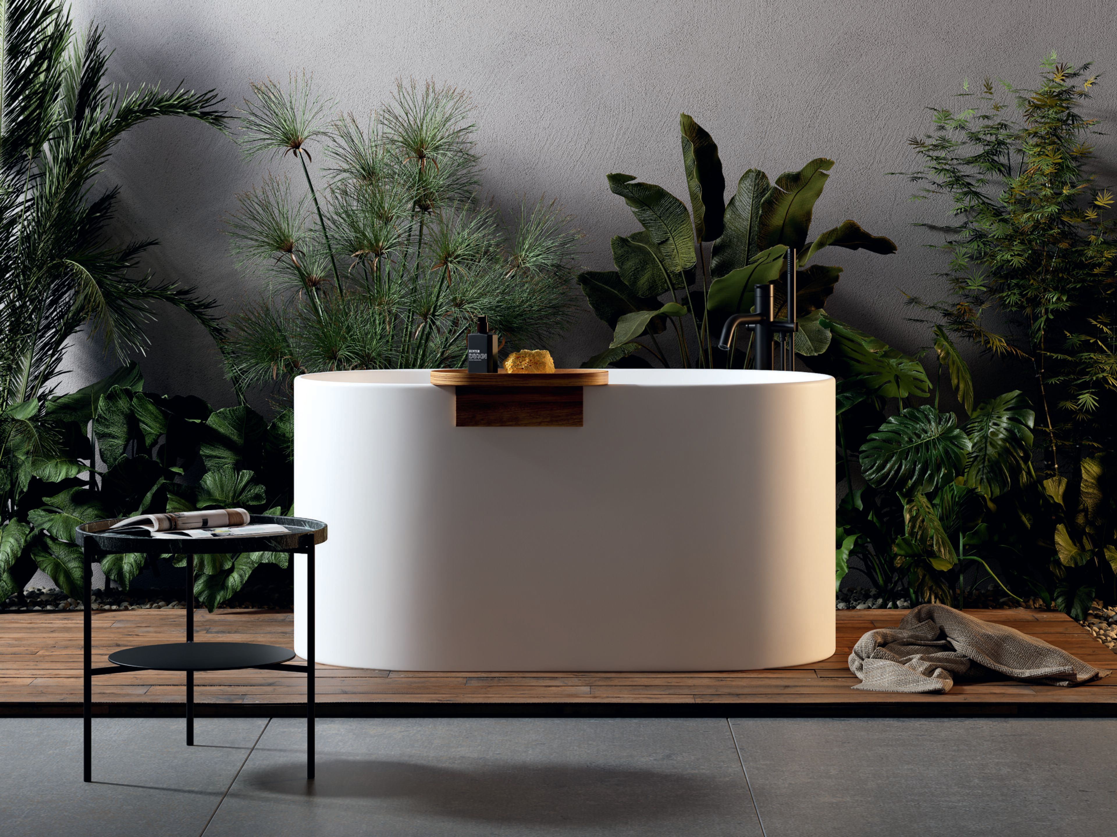 Овальная ванна с сиденьем из Cristalplant® Nic Size ARCH-00051621