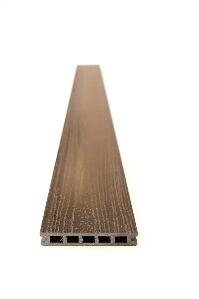91354114 Террасная доска ДПК Multideck цвет венге 2000x150x27мм двусторонний вельвет/структура дерева 0.6м² 2шт STLM-1014502