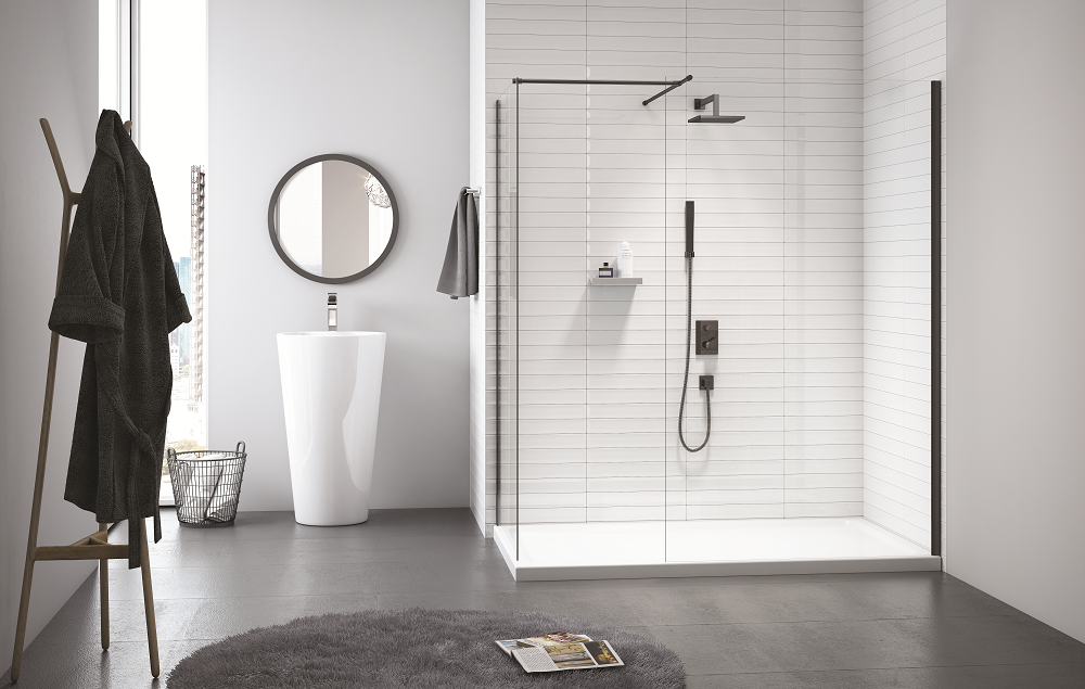 Душевая перегородка BLKSW1200 Merlyn Black Черный - Вид №4