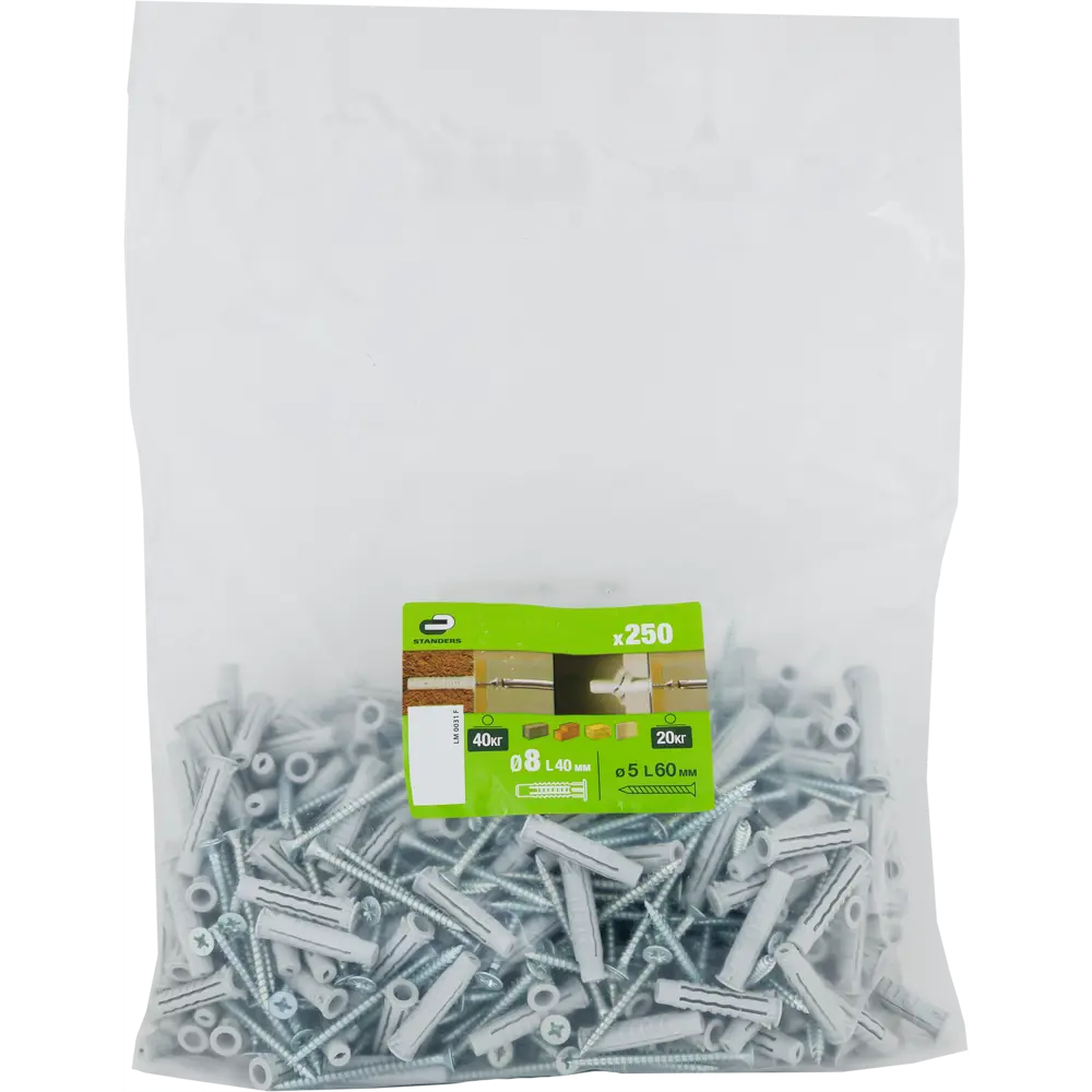 Дюбель-шуруп Standers 8x40 мм, нейлон, 250 шт STLM-2072488 - Вид №5