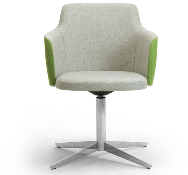 Leyform Вращающееся кресло из шерсти с 4 спицами и подлокотниками Opera 2940 - Вид №1