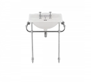 Gentry Home Таз большой белый Victorian Хром GH101398