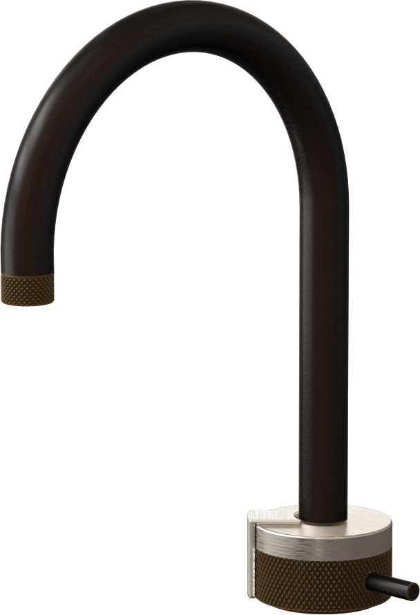 E-11502-R1BNi-L2BNi-OB Однорычажный прогрессивный смеситель для раковины - излив 16см GRAFF MOD+