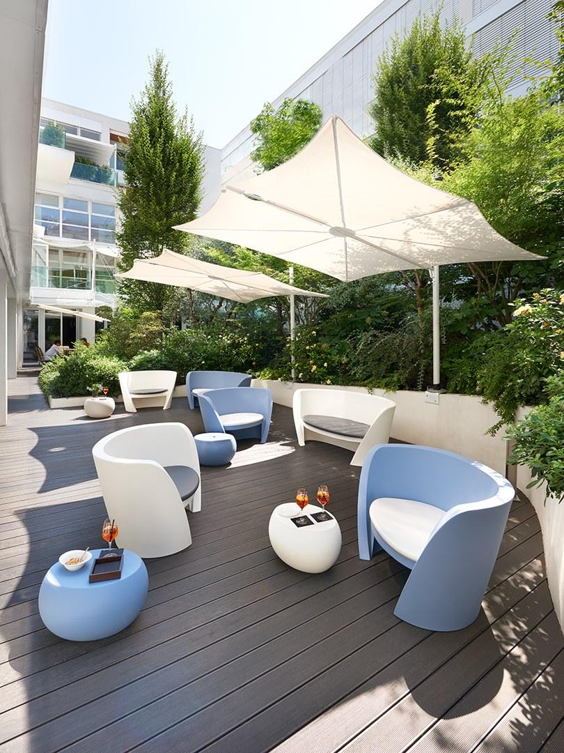 SLIDE Овальный садовый столик из полиэтилена Blos sun-id-1432680 - Вид №2