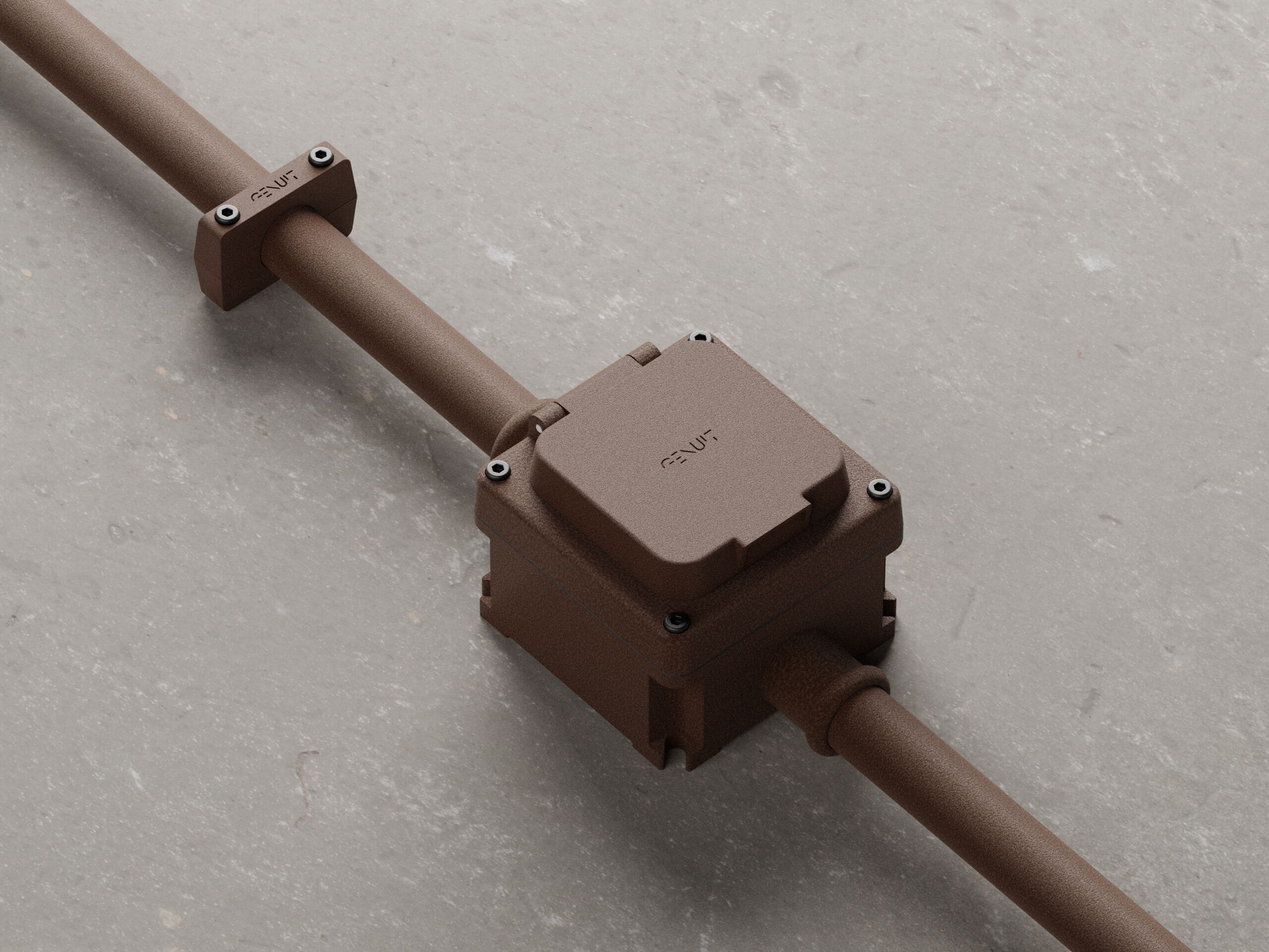 Окрашенная алюминиевая наружная электрическая коробка Genuit Corten ARCH-00088998