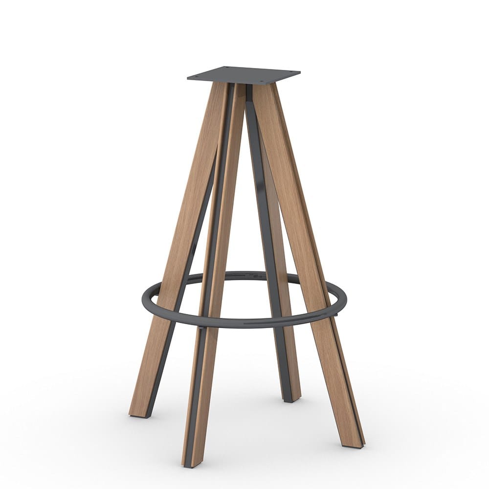 Высокий деревянный табурет с подставкой для ног Vela Arredamenti Жан ARCH-00108307 - Вид №3