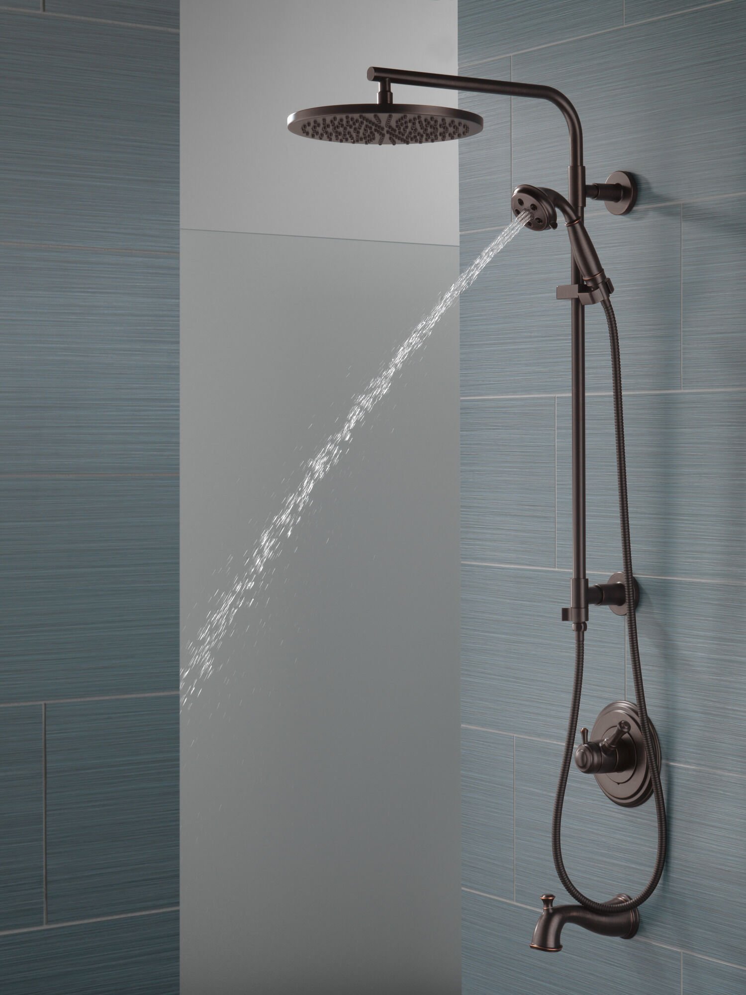 59433-RB-PK H2Okinetic® Ручной душ с 3 настройками Delta Faucet Universal Showering Венецианская бронза  - Вид №2