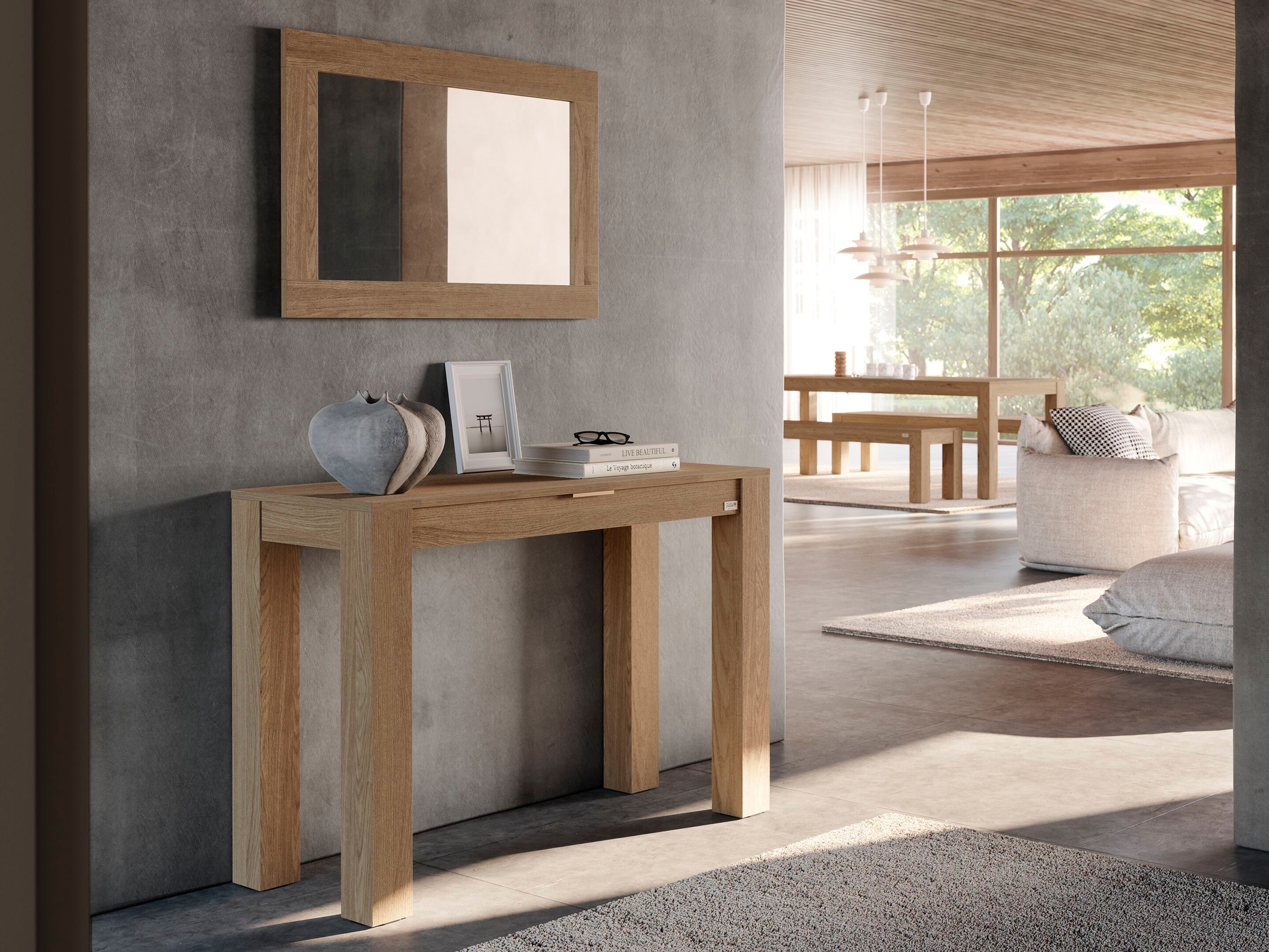 Прямоугольная дубовая консоль Mobili Fiver Rachele ARCH-00146053 - Вид №3