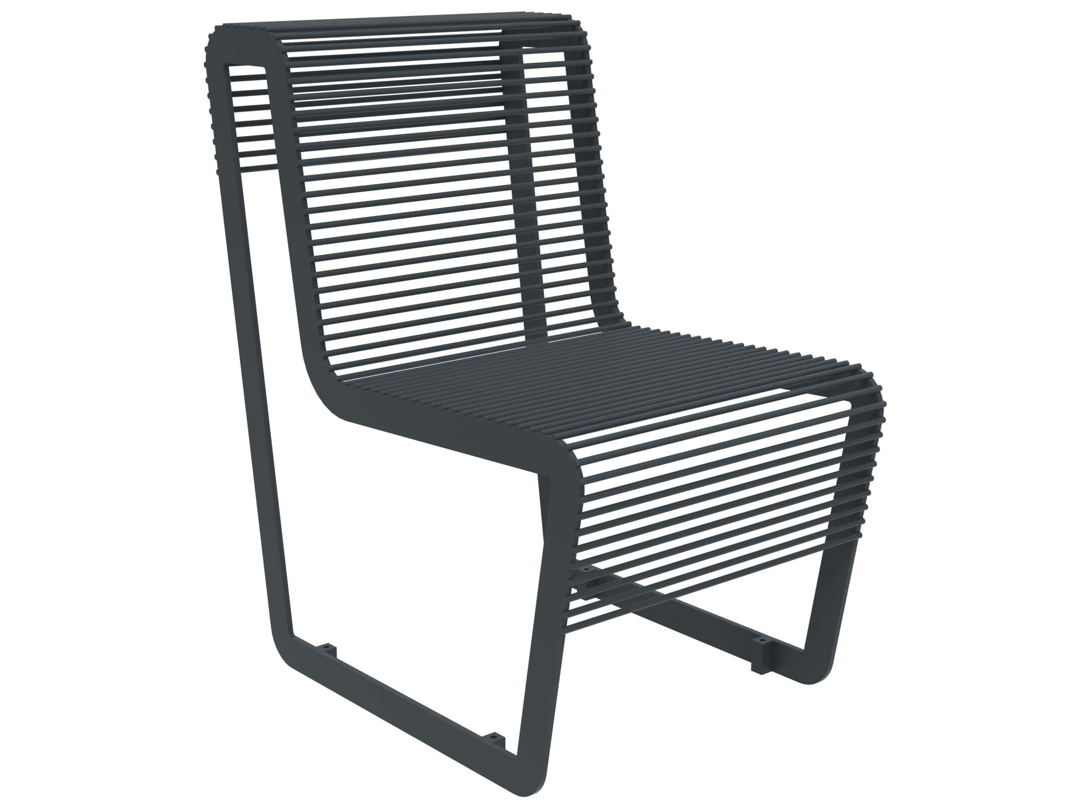 Оцинкованная стальная скамья со спинкой Lazzari Light ARCH-00005945 - Вид №9