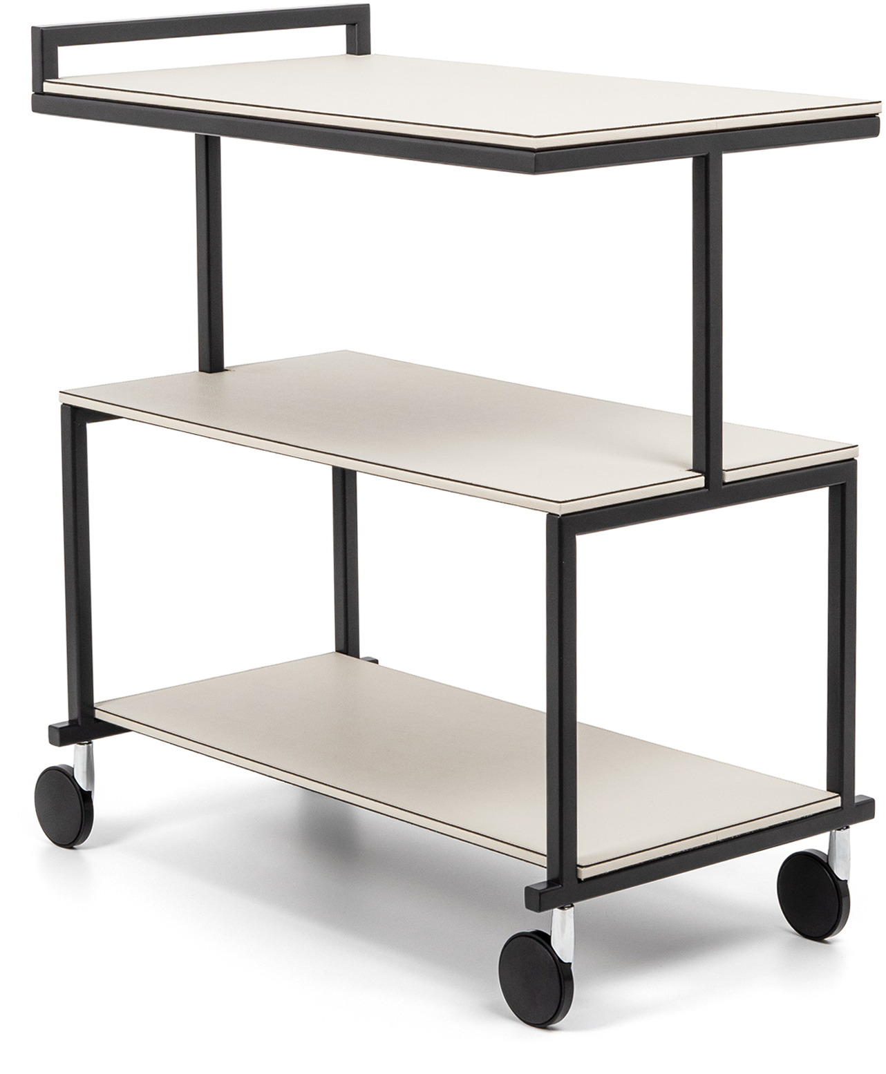 Сервировочная Тележка Albert - 70X40XH81 см / зернистая кожа_серо-коричневый