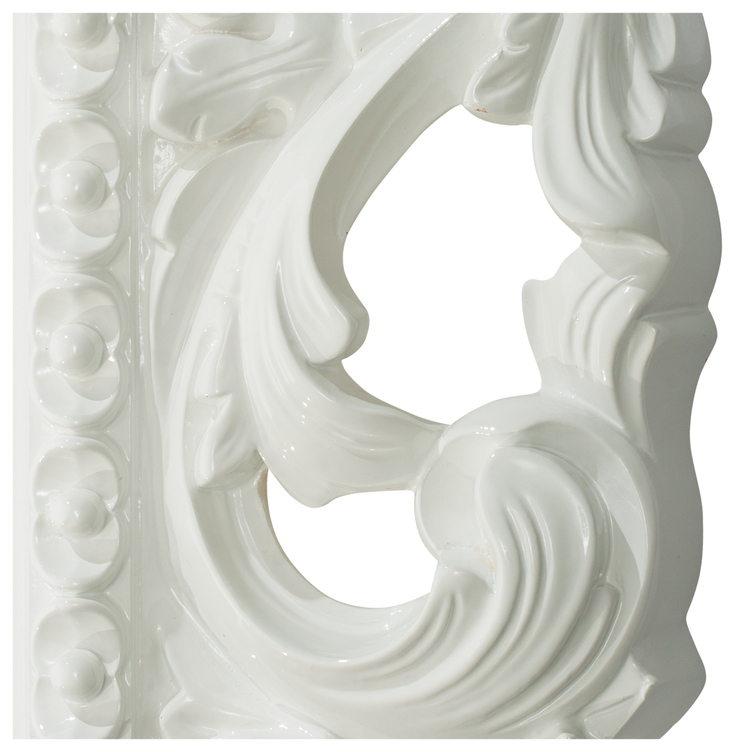 Зеркало ISABELLA прямоугольное с фацетом арт. TS-1021-W/B белый глянец с бронзой Tessoro TS1021WB - Вид №1