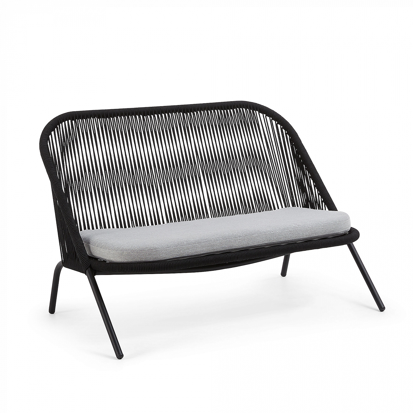 063359 Диван 2х местный Stad черный канат La Forma Shann 