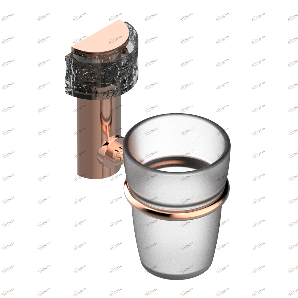 U5C-536 Стакан настенный для зубных щёток Thg-paris Paradise Розовое золото U5C-536 CAT.F