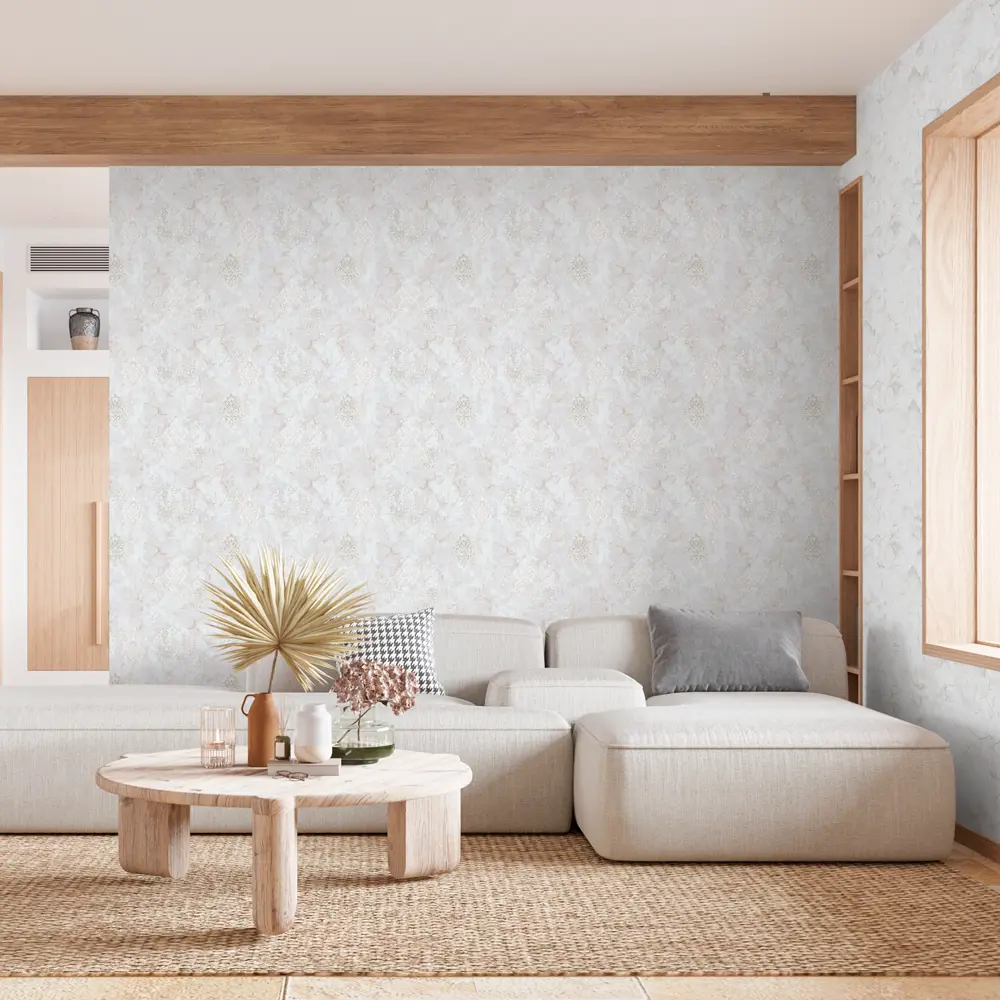 Флизелиновые обои Московская обойная фабрика Агора - серо-голубые тоны для гармонии интерьера 89369355 STLM-0818360 - Вид №3