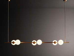 Стальной и стеклянный светодиодный подвесной светильник