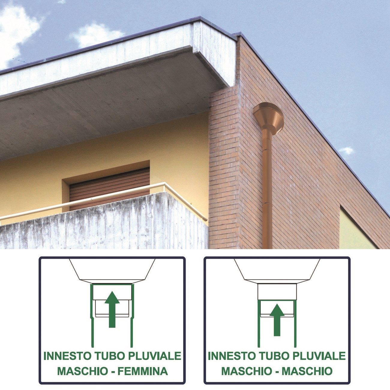 Круглый сборщик водосточных труб First Corporation First Plast ARCH-00049512 - Вид №1