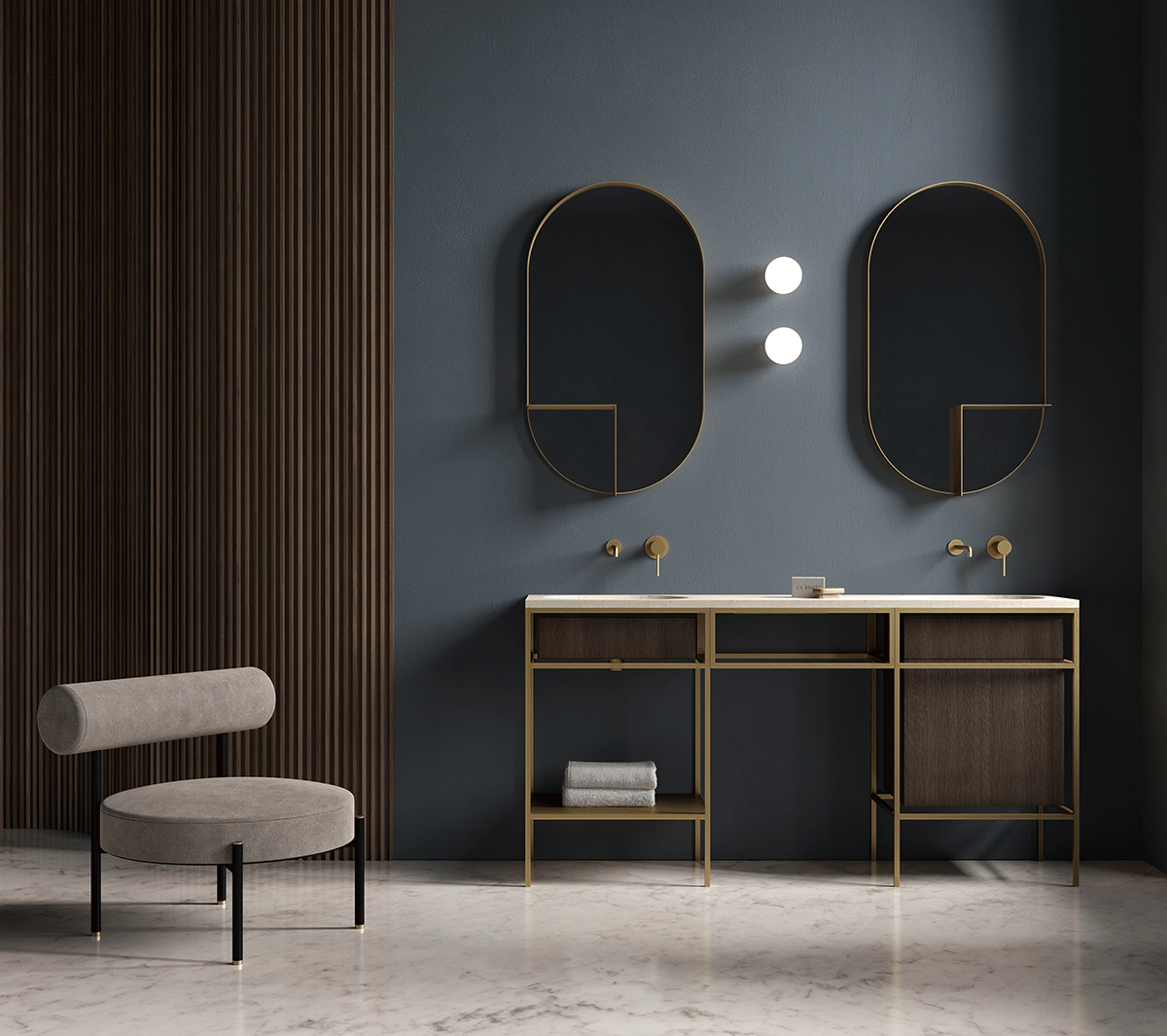 Ex.T Rest lounge chair Кресло для отдыха с обивкой из нубука EXRESTLOUNGE/SEP  - Вид №1