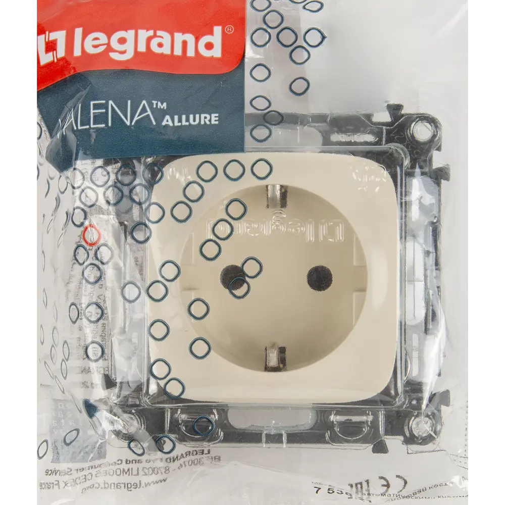 Розетка Legrand Valena Allure 2 контакта с заземлением цвет слоновая кость 82169359 STLM-2061463 - Вид №5