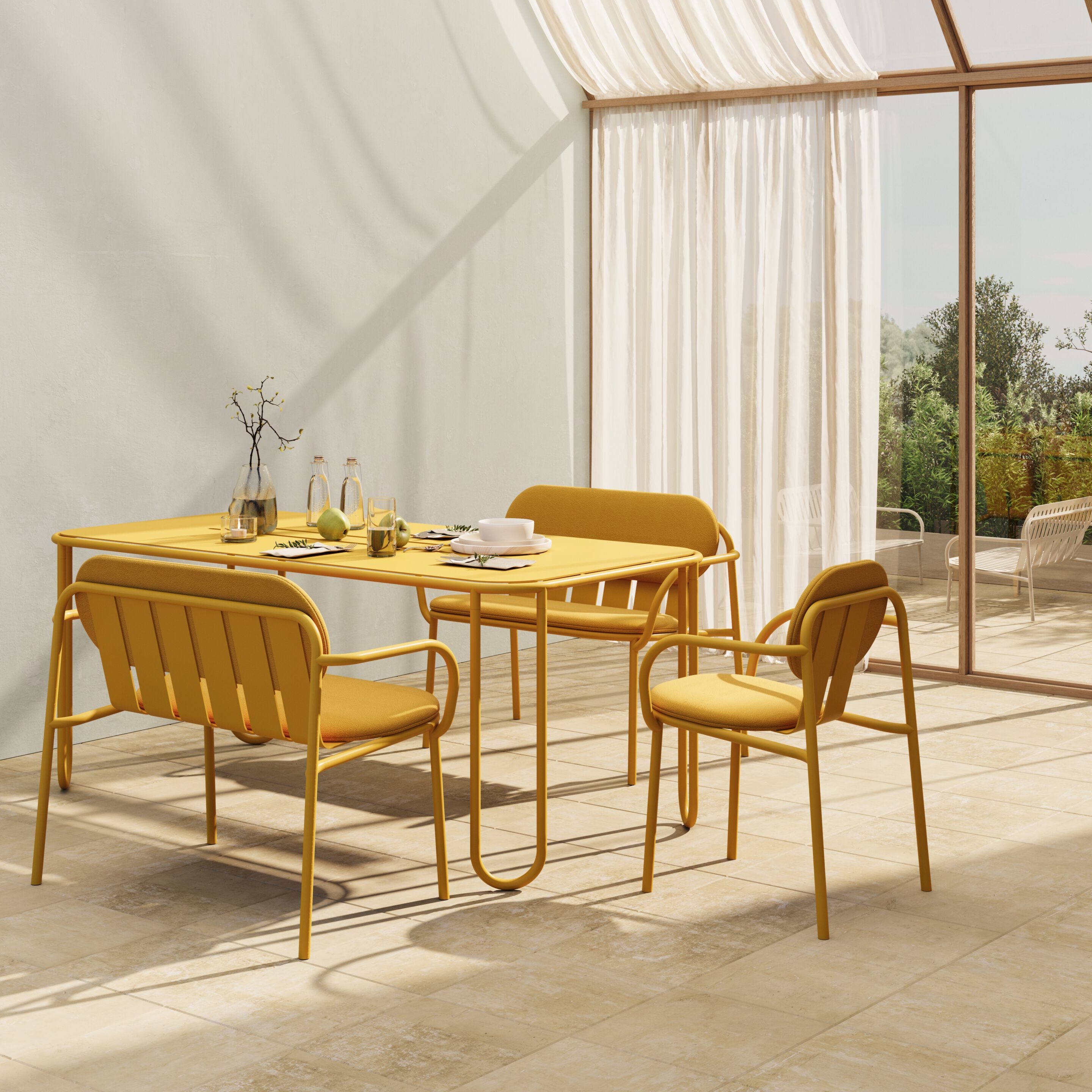 Алюминиевый прямоугольный садовый стол с порошковым покрытием Joyf пустыня ARCH-00024858 - Вид №1