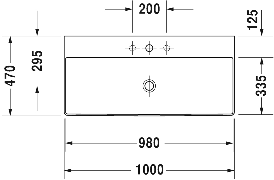 2353100014 Подвесная раковина настенная овальная Duravit DuraSquare - Вид №1