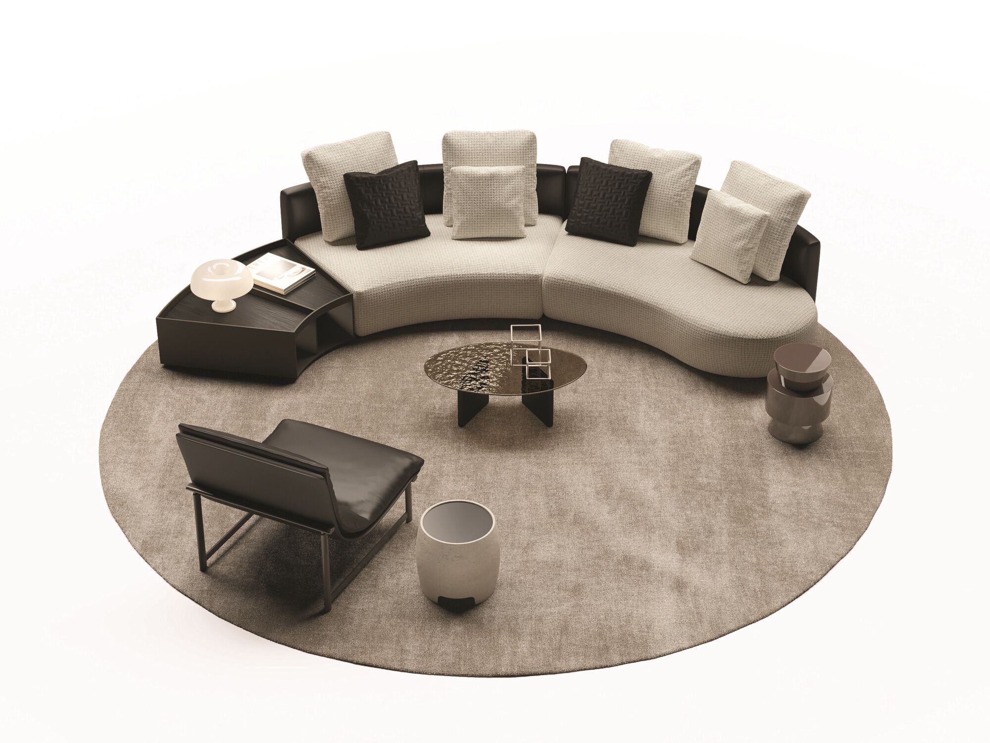 Модульный тканевый диван MisuraEmme Rosè ARCH-00066839