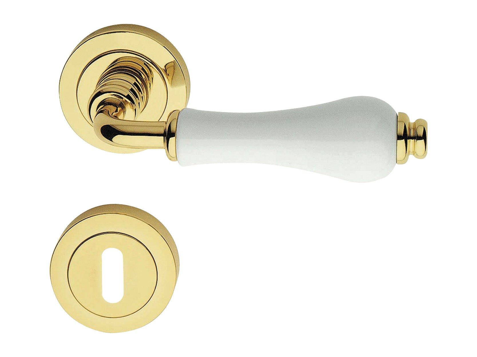 Металлическая ручка в классическом стиле на розетке с насадкой LINEA CALI' ARCH-00005398