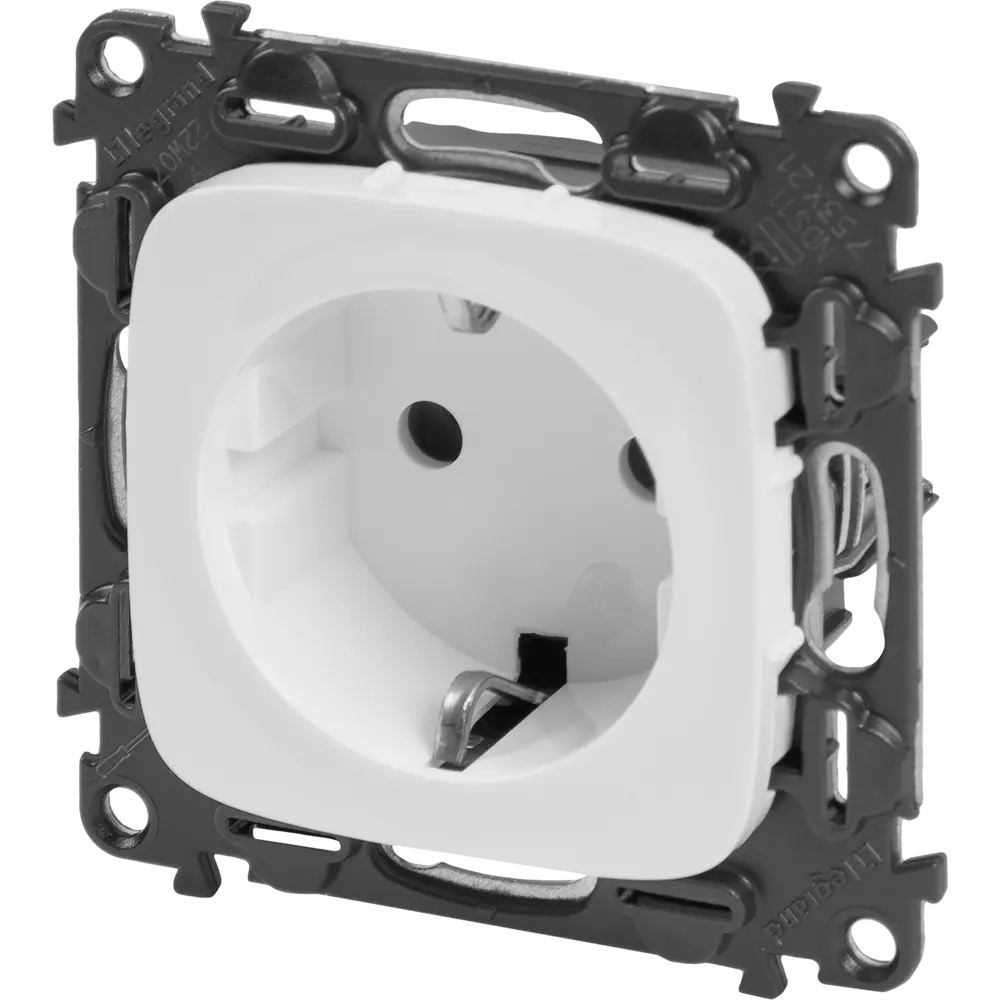 Розетка Legrand Valena Allure 2 контакта с заземлением цвет белый 82169352 STLM-2147174 - Вид №1