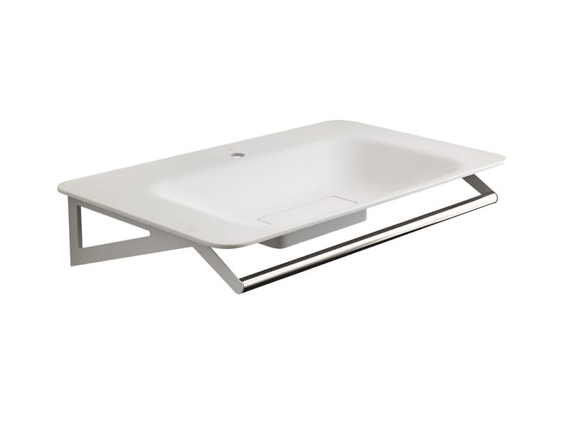 Консольная раковина HIMACS с держателем для полотенец Ponte Giulio Cloud ARCH-00032615
