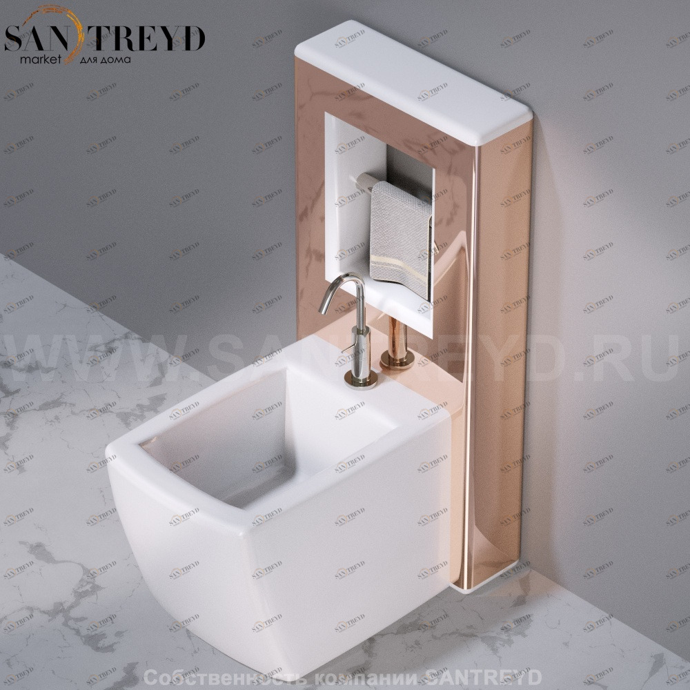 C302VX.257 Настенный керамический шкаф для биде напольное WALL A. e T. Italia AeT ITALIA