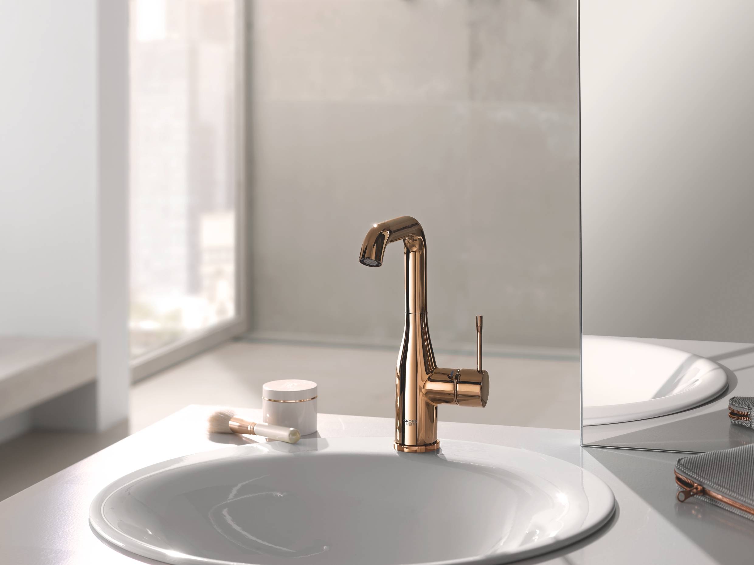 Смеситель для раковины GROHE Essence New с донным клапаном, L-Size, теплый закат глянец (32628DA1) - Вид №2