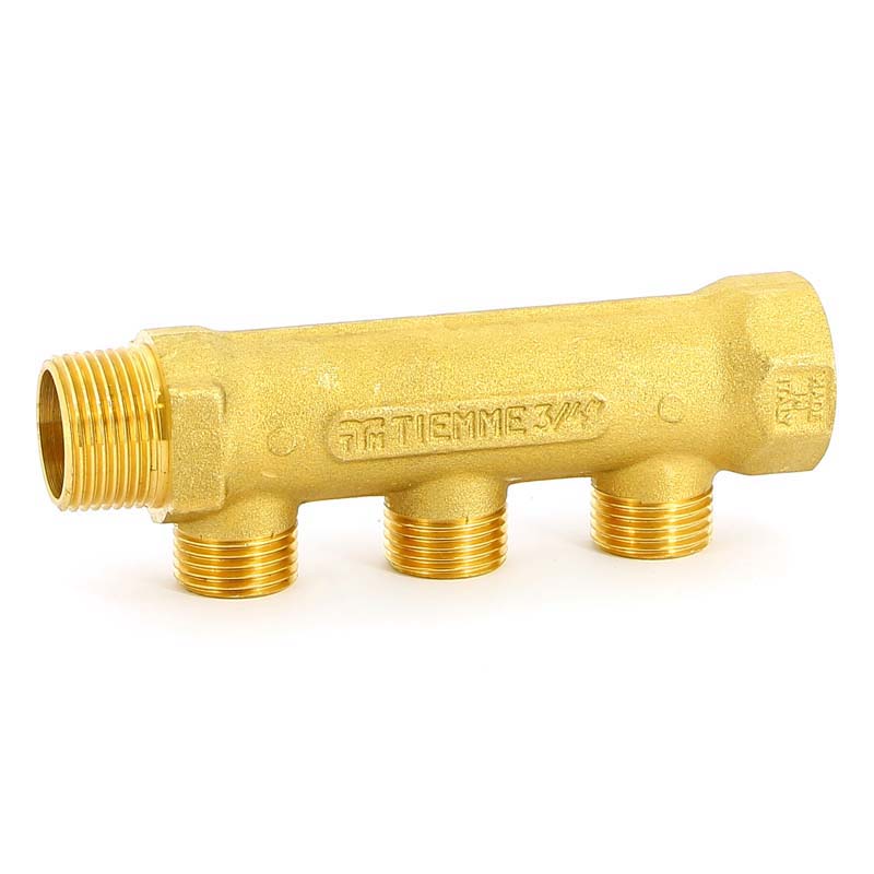 Коллектор НВ 3/4" TIEMME 3 выхода 1/2"Н 36мм 1910002 - Вид №1
