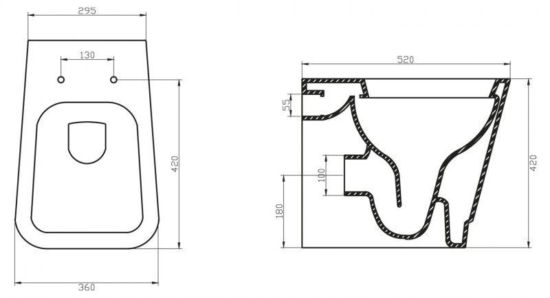 Унитаз приставной BelBagno ROMINA Приставной унитаз напольный Белый BELBAGNO ROMINA Китай - Вид №5
