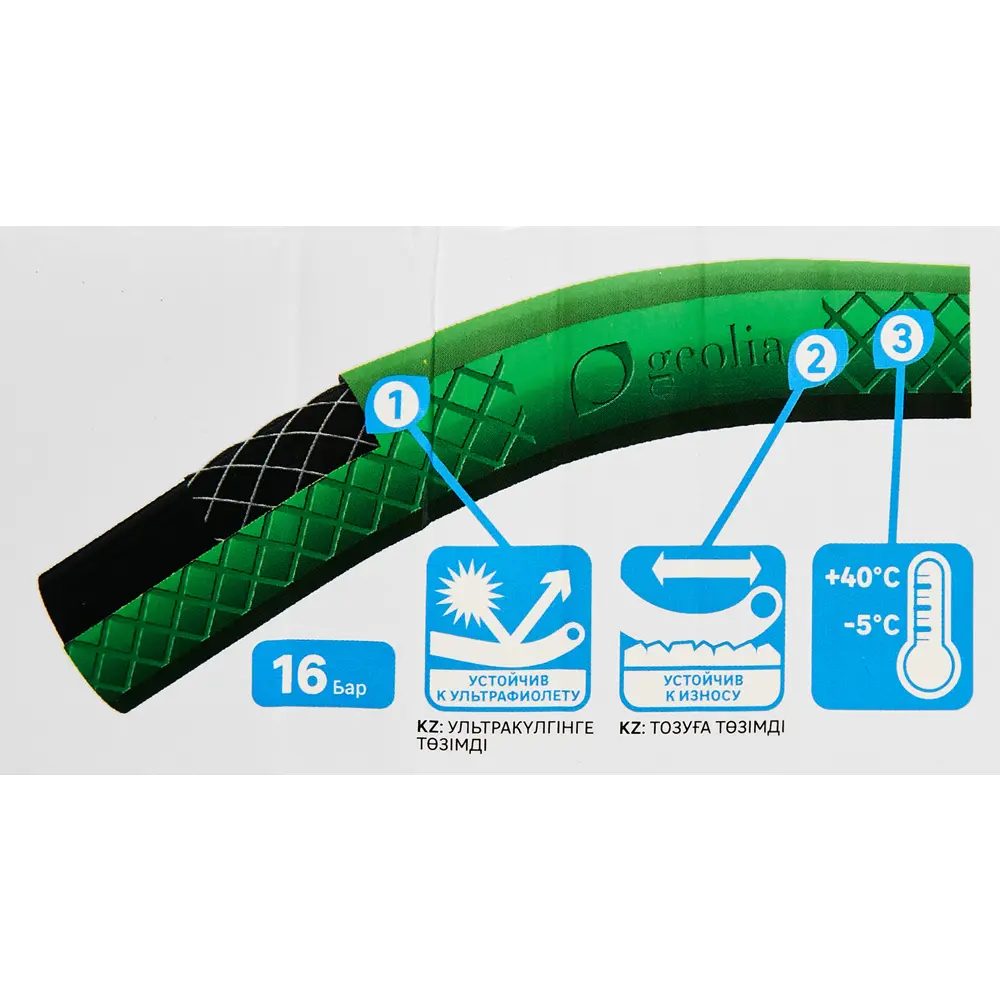 Поливочный шланг GEOLIA Standart 25 метров для сада и авто 88492353 STLM-0958615 - Вид №3