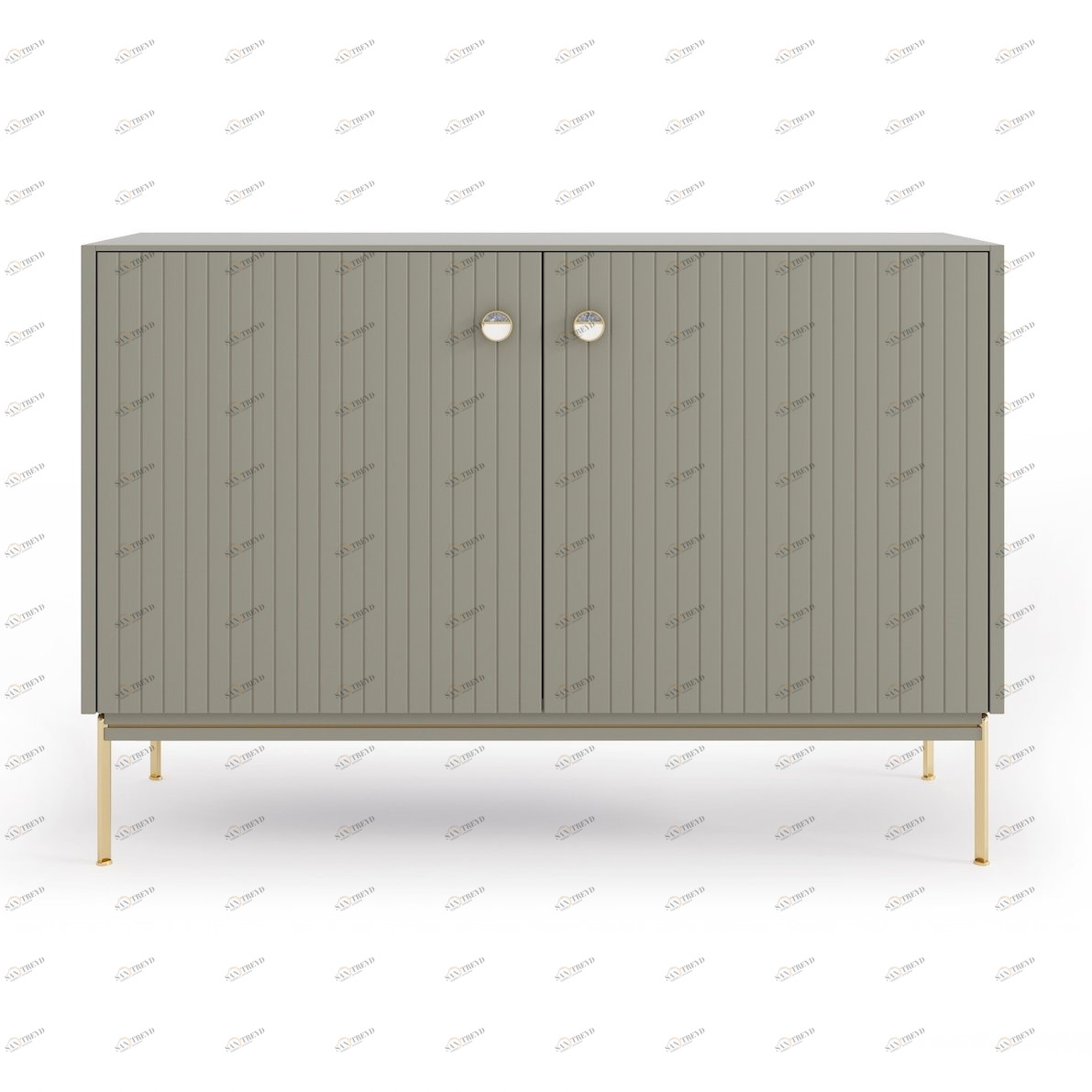 Комод с дверцами серо-зеленый Mio BRAGIN DESIGN LIVING 00-3974680 Зеленый;серый