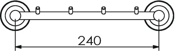 11034A Полотенцедержатель подвесной цвет хром LANGBERGER BURANO - Вид №2