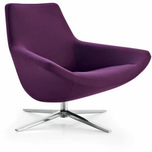 B&B Italia Поворотное кресло, обитое тканью с 4 спицами Metropolitan