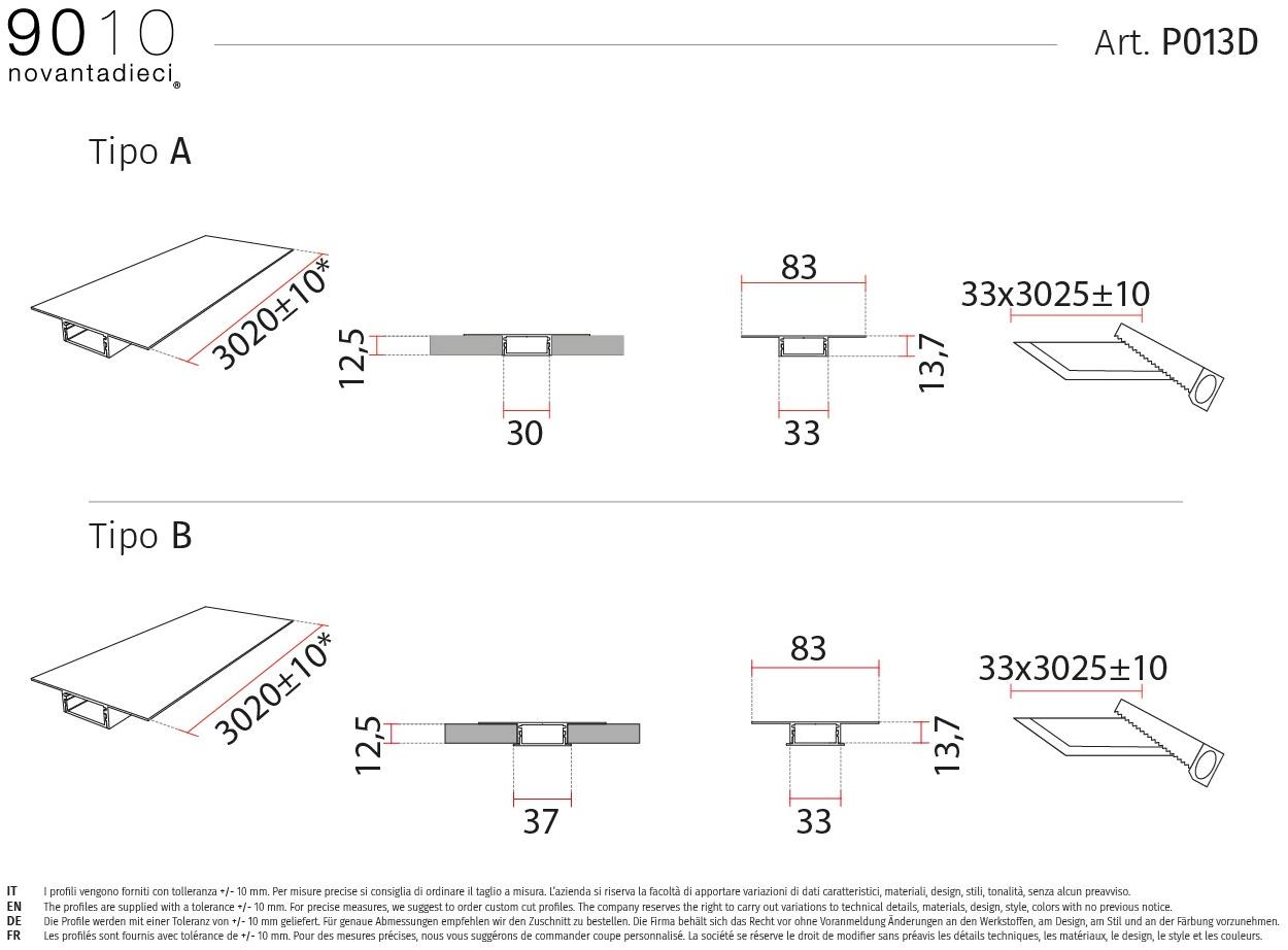 9010 novantadieci Линейный световой профиль из alumite®  P013  - Вид №5